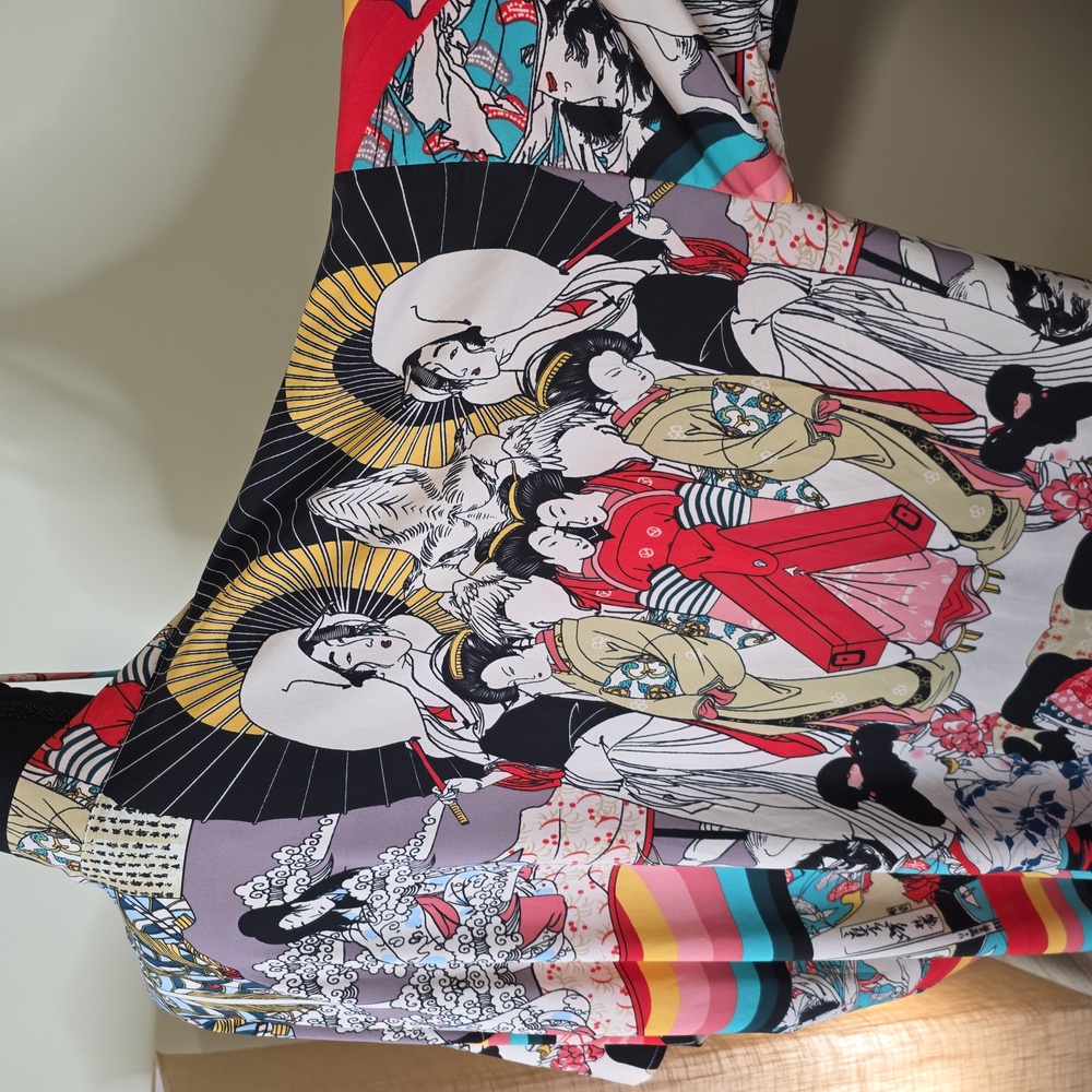 Multicolor Kimono Robe Long - Picture 3 of 3